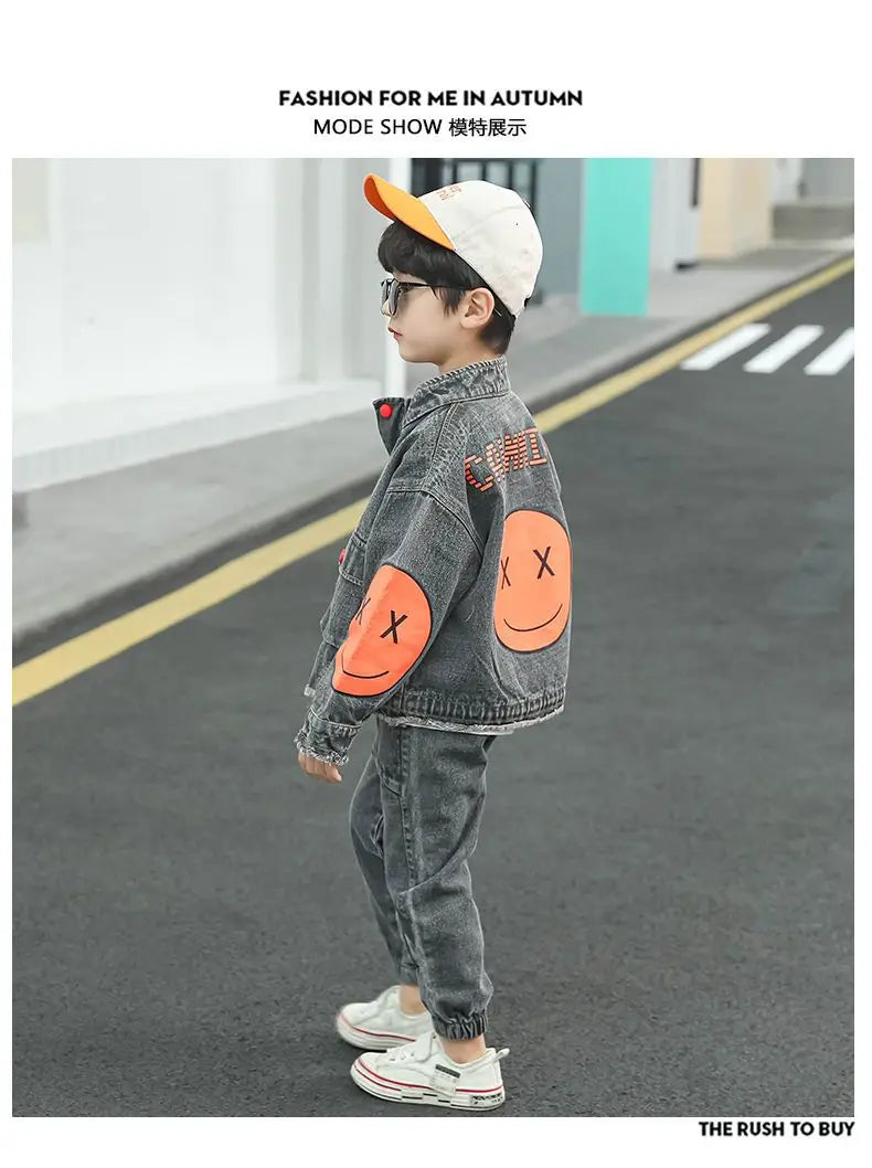 Ensemble Survêtement Garçon – Look Denim Sport Chic (3 à 13 ans)