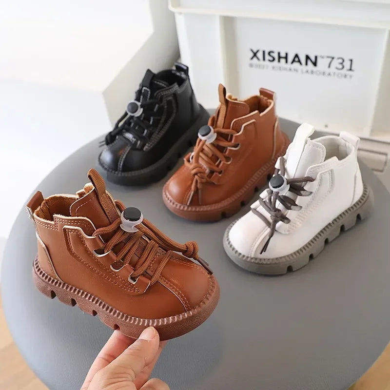 Bottines Enfant Unisexe – Style Mode à Lacets | Automne-Hiver
