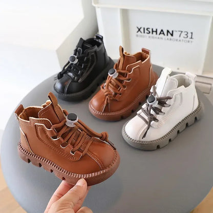 Bottines Enfant Unisexe – Style Mode à Lacets | Automne-Hiver