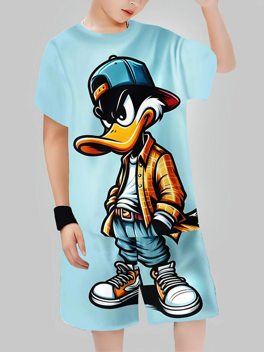 T-shirt garçon imprimé 3D – Look décontracté et stylé