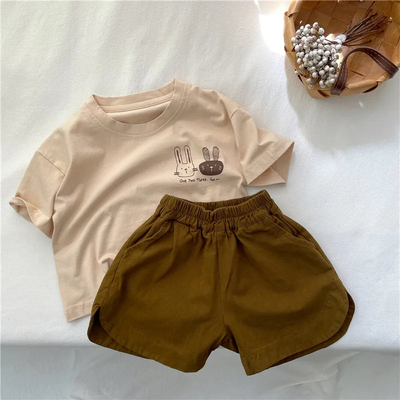 T-shirt Garçon Été – Motif Lapin Mignon | 2 à 8 ans