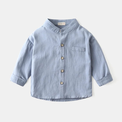 Chemise garçon en coton – Haut doux et décontracté