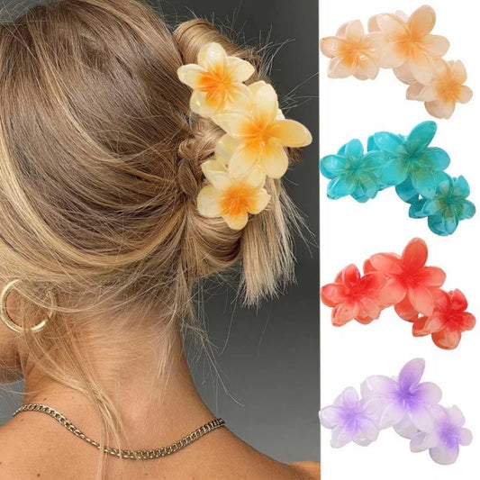 Grande pince à cheveux fleur – Élégante & colorée