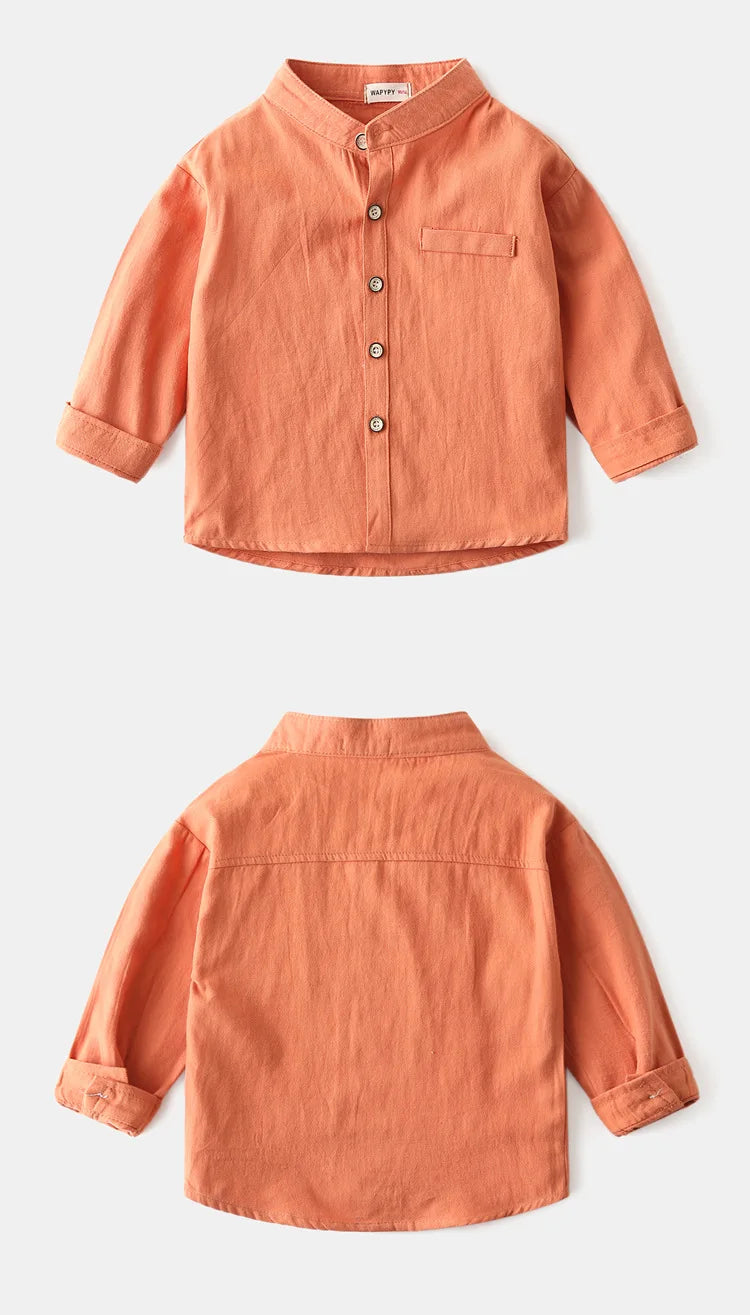Chemise garçon en coton – Haut doux et décontracté
