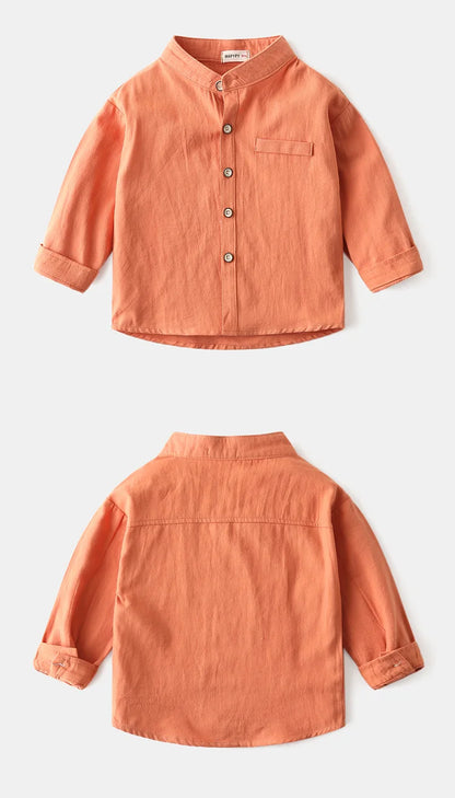 Chemise garçon en coton – Haut doux et décontracté