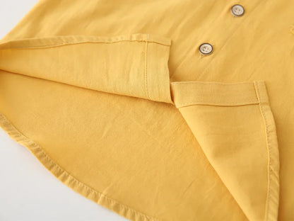Chemise garçon en coton – Haut doux et décontracté