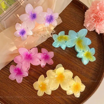 Grande pince à cheveux fleur – Élégante & colorée