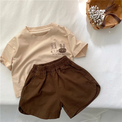 T-shirt Garçon Été – Motif Lapin Mignon | 2 à 8 ans