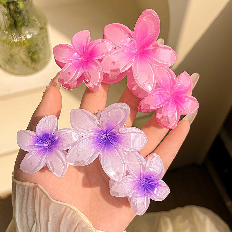 Grande pince à cheveux fleur – Élégante & colorée