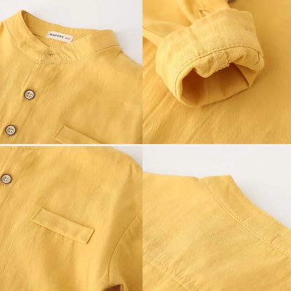 Chemise garçon en coton – Haut doux et décontracté