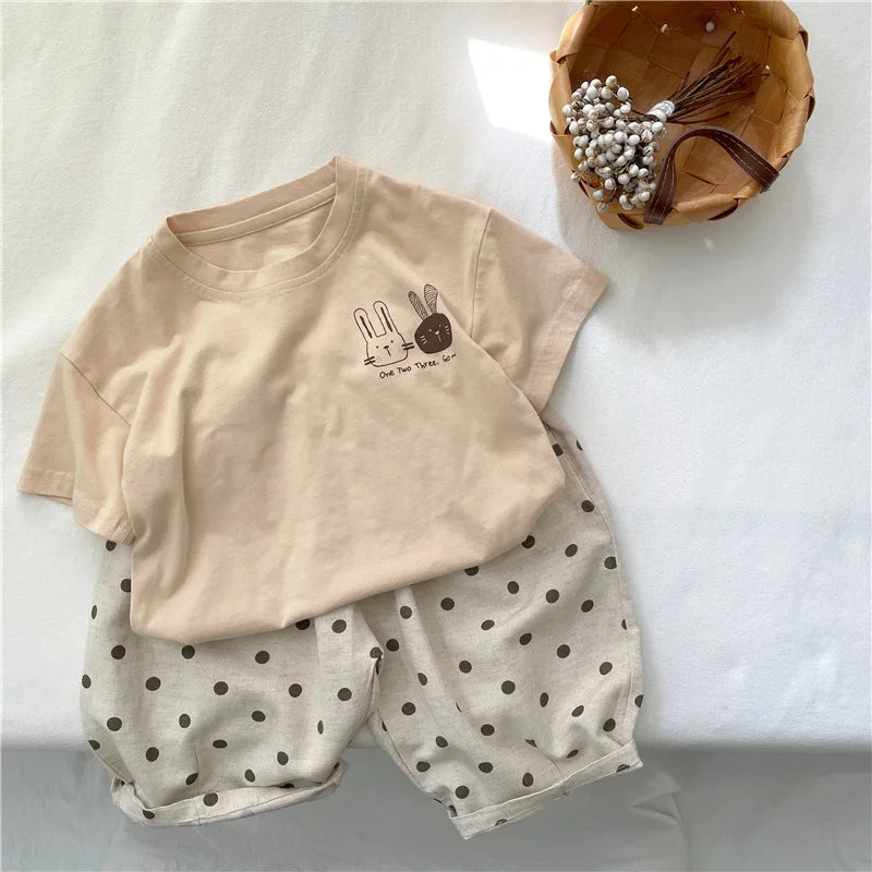 T-shirt Garçon Été – Motif Lapin Mignon | 2 à 8 ans