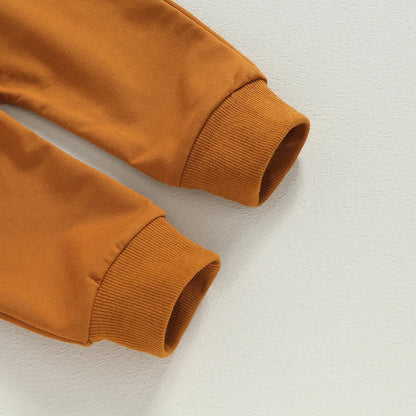 Ensemble 2 Pièces Garçon – Sweat imprimé + Pantalon à cordon | Printemps & Automne