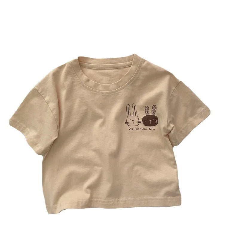 T-shirt Garçon Été – Motif Lapin Mignon | 2 à 8 ans