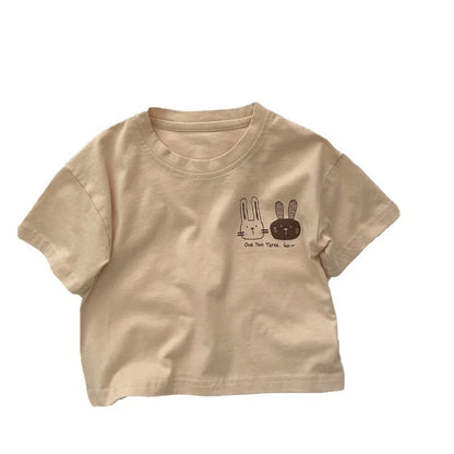 T-shirt Garçon Été – Motif Lapin Mignon | 2 à 8 ans