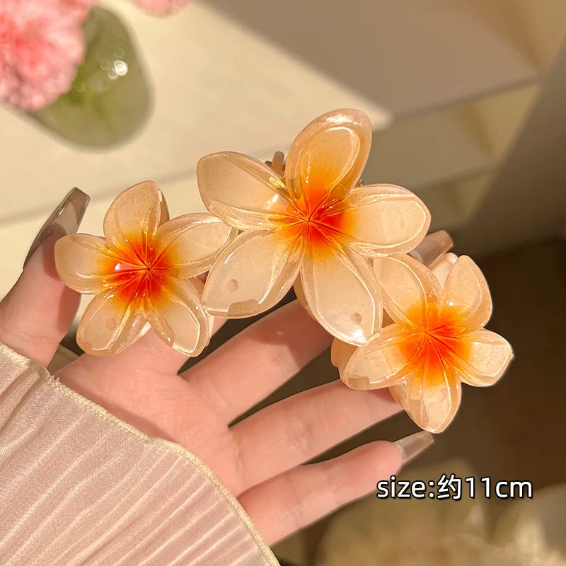 Grande pince à cheveux fleur – Élégante & colorée