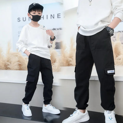 Pantalon cargo sarouel pour garçons – Style streetwear décontracté