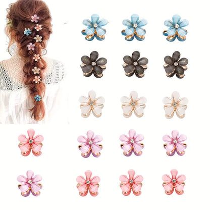 Pinces à cheveux fleuries avec perles – Lot de 1, 3 ou 6 pièces
