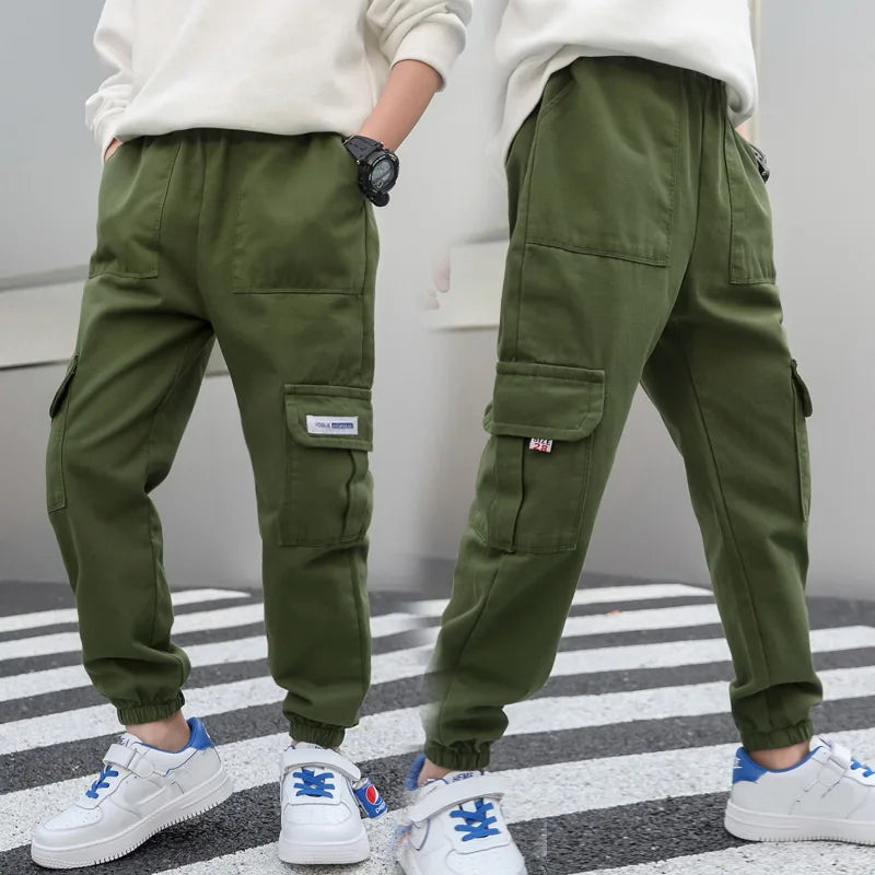 Pantalon cargo sarouel pour garçons – Style streetwear décontracté