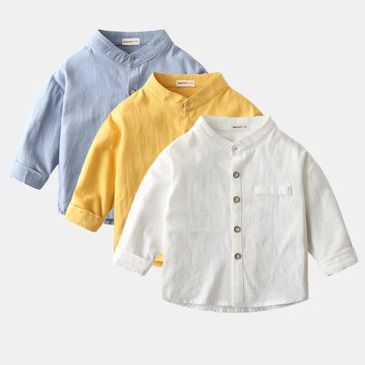 Chemise garçon en coton – Haut doux et décontracté