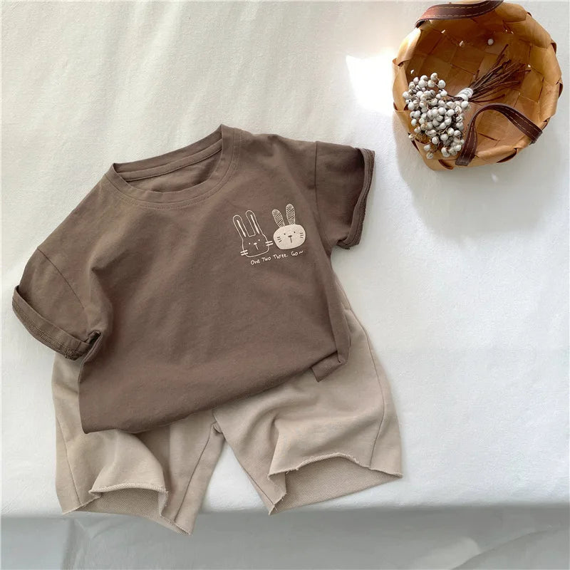 T-shirt Garçon Été – Motif Lapin Mignon | 2 à 8 ans