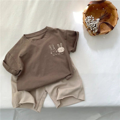 T-shirt Garçon Été – Motif Lapin Mignon | 2 à 8 ans