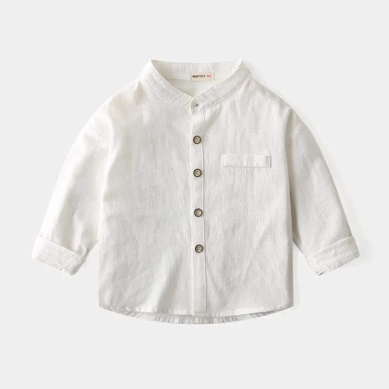 Chemise garçon en coton – Haut doux et décontracté