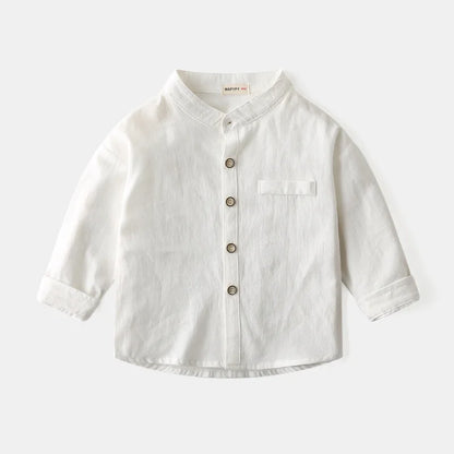 Chemise garçon en coton – Haut doux et décontracté