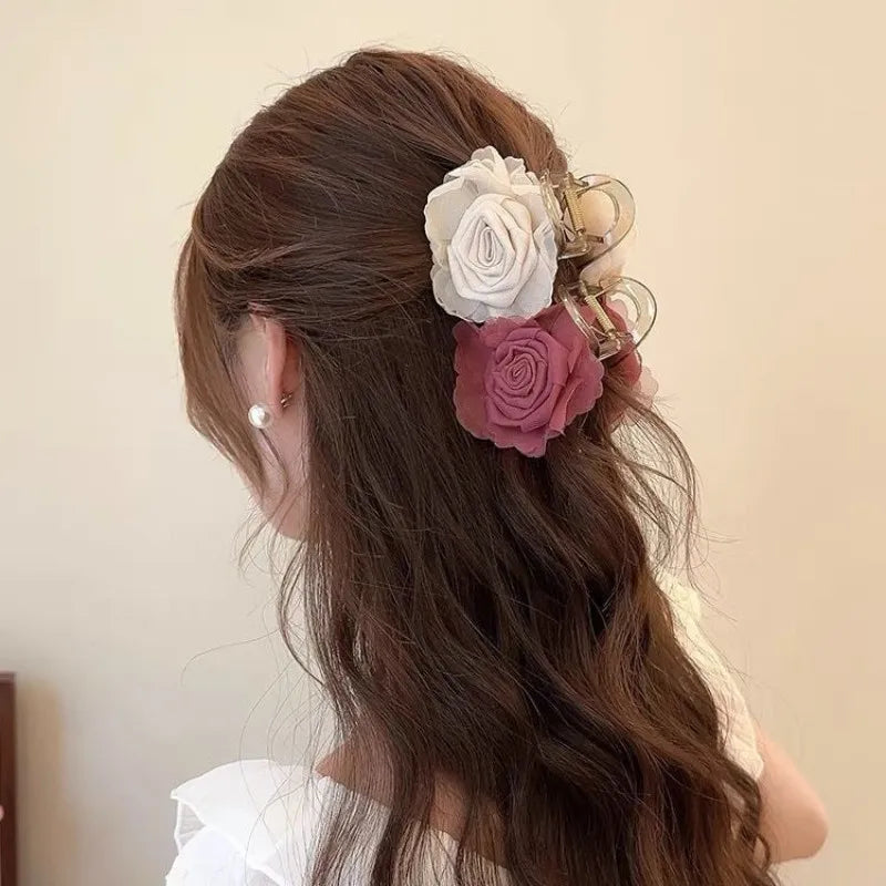 Pince à cheveux vintage fleur