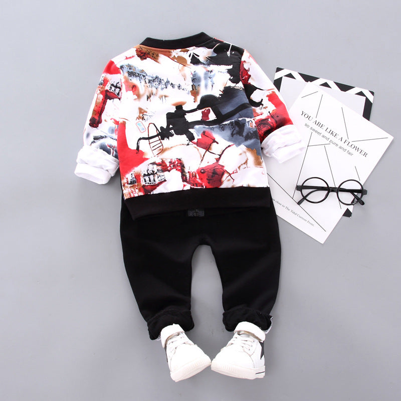 Vêtements d'automne et d'hiver pour garçons - Ensemble trois pièces pour enfant.