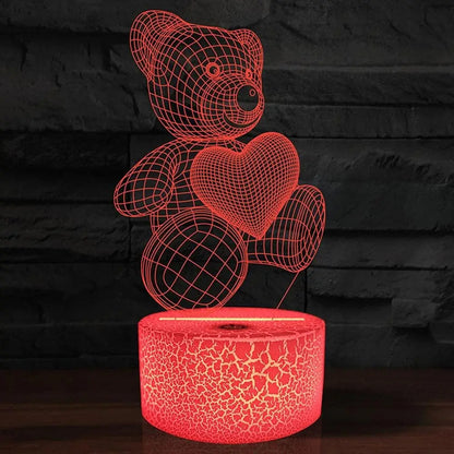 Lampe LED 3D en Acrylique – Veilleuse USB Néon