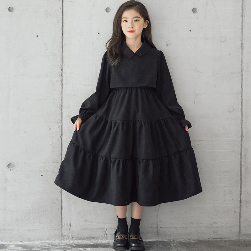 Robe en Velours Côtelé pour Fille – Chaude, Épaisse et Stylée